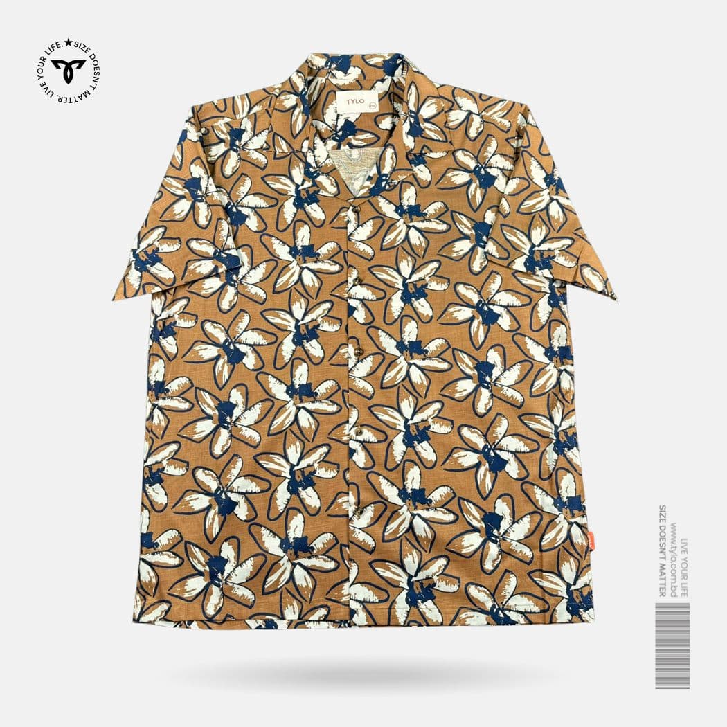 Autumn Bloom cuban shirt