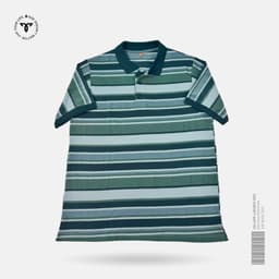 Forest Navy Stripe Polo T-shirt view 0