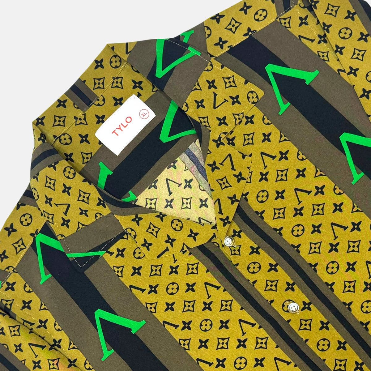 Mustard Monogram Cuban Shirt alternate