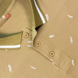 Desert Khaki Fern Polo T-shirt view 1