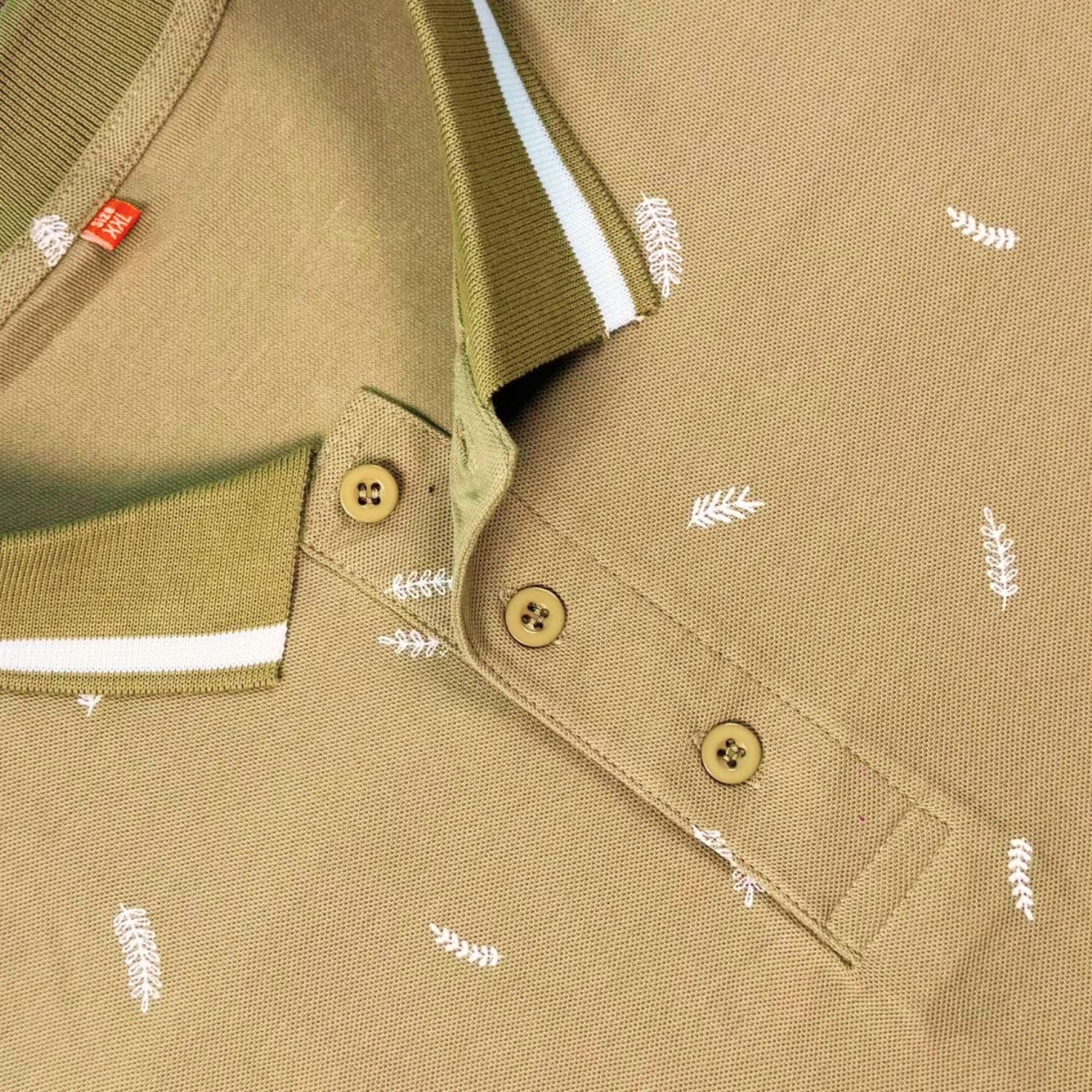Desert Khaki Fern Polo T-shirt alternate