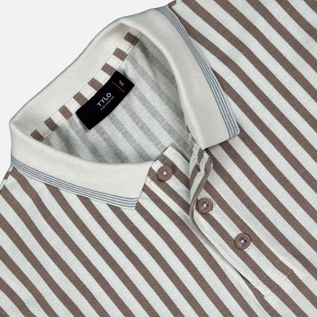TYLO Vertical Stripe Polo Shirt – Sandline alternate