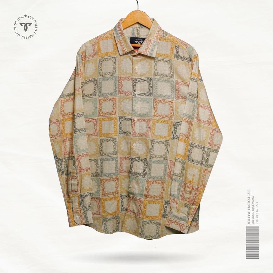 TYLO Premium Vintage Tile Print Full Sleeve Shirt