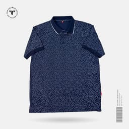 Navy Micro Dot Polo T-shirt view 0