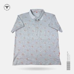 Ash Grey Paisley Polo Tshirt view 0