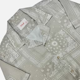 Beige Paisley Cuban Shirt view 1