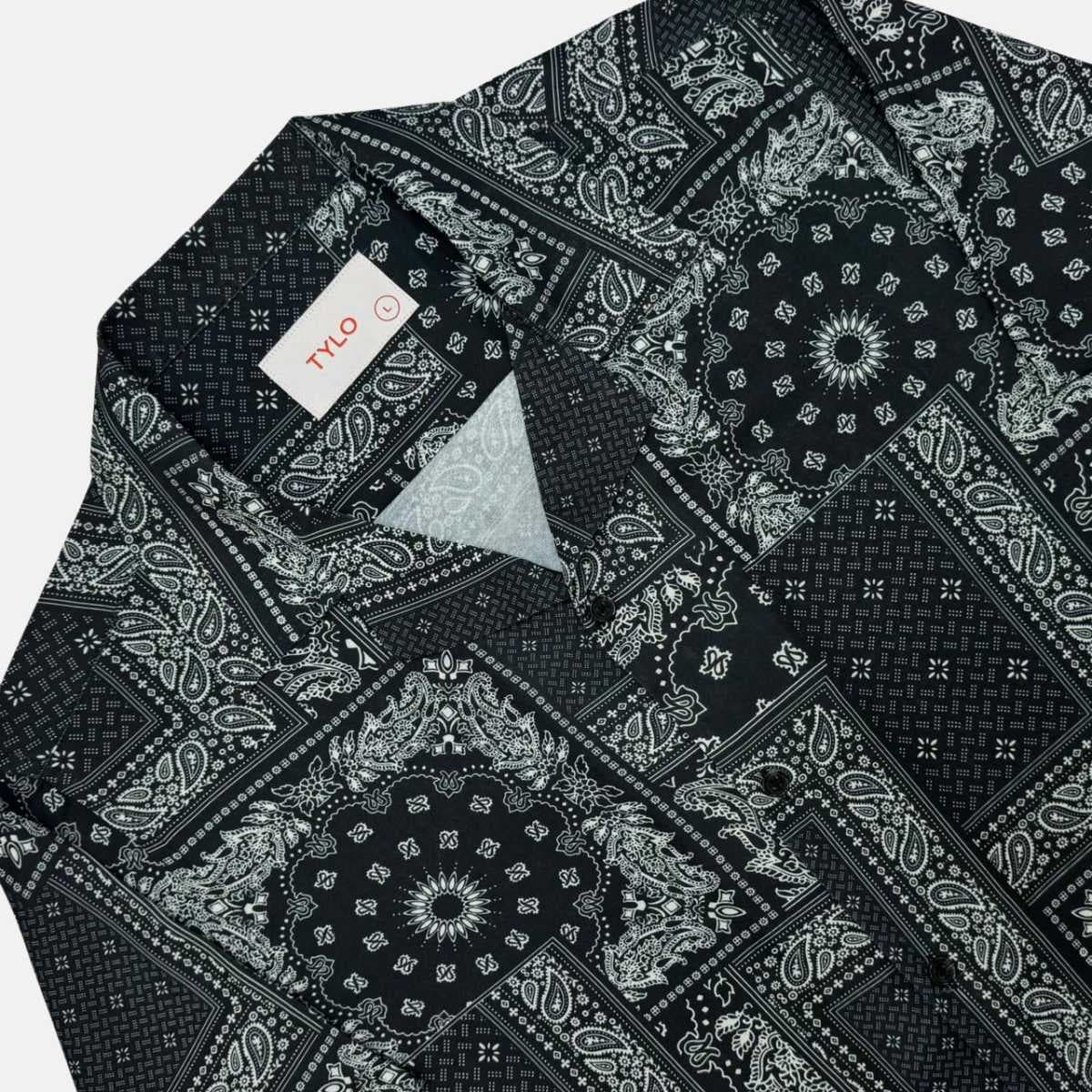 Black Paisley Cuban Shirt alternate