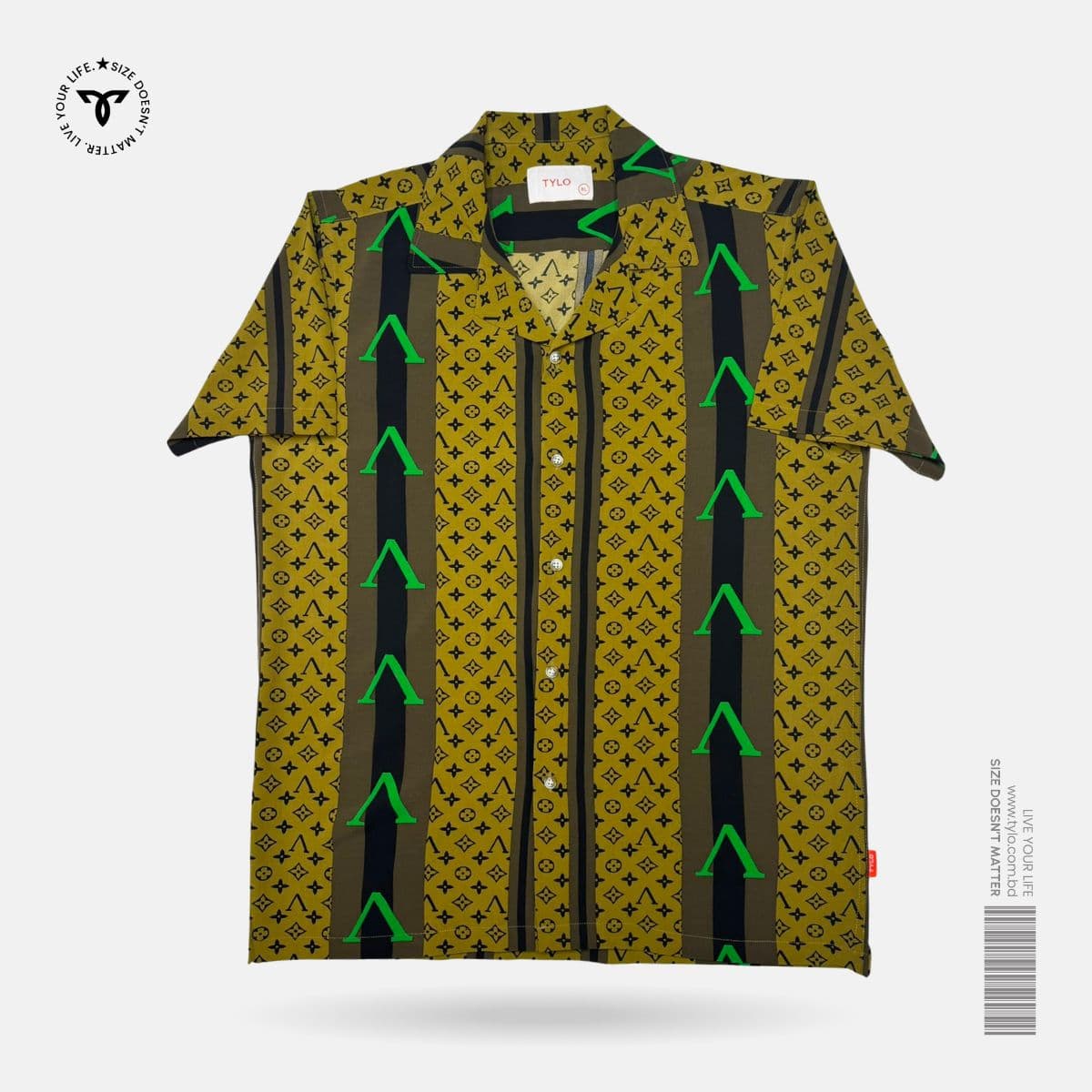 Mustard Monogram Cuban Shirt