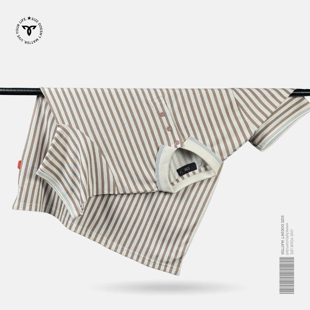 TYLO Vertical Stripe Polo Shirt – Sandline