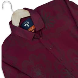 Maroon Floral Premium Shirt view 1