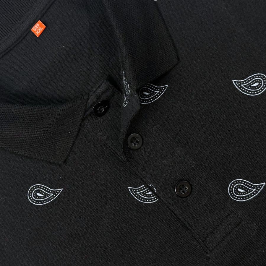 Classic Black Paisley Polo T-shirt alternate