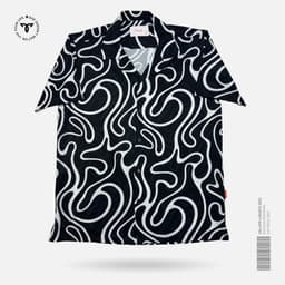 Black Wave Cuban Shirt view 0