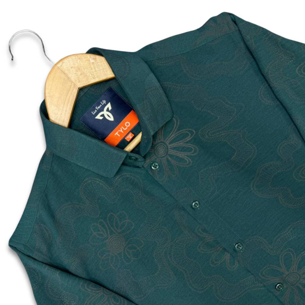 Teal Floral Premium Shirt alternate