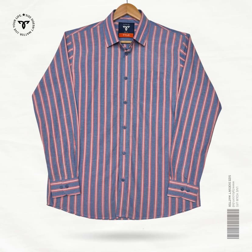 Blue Red Stripe Premium Shirt