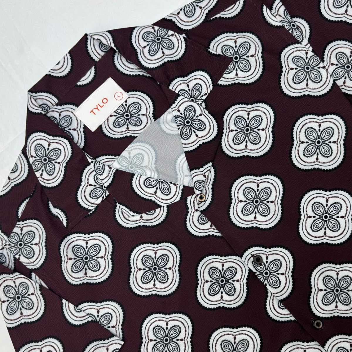 Retro Maroon Cuban Shirt alternate