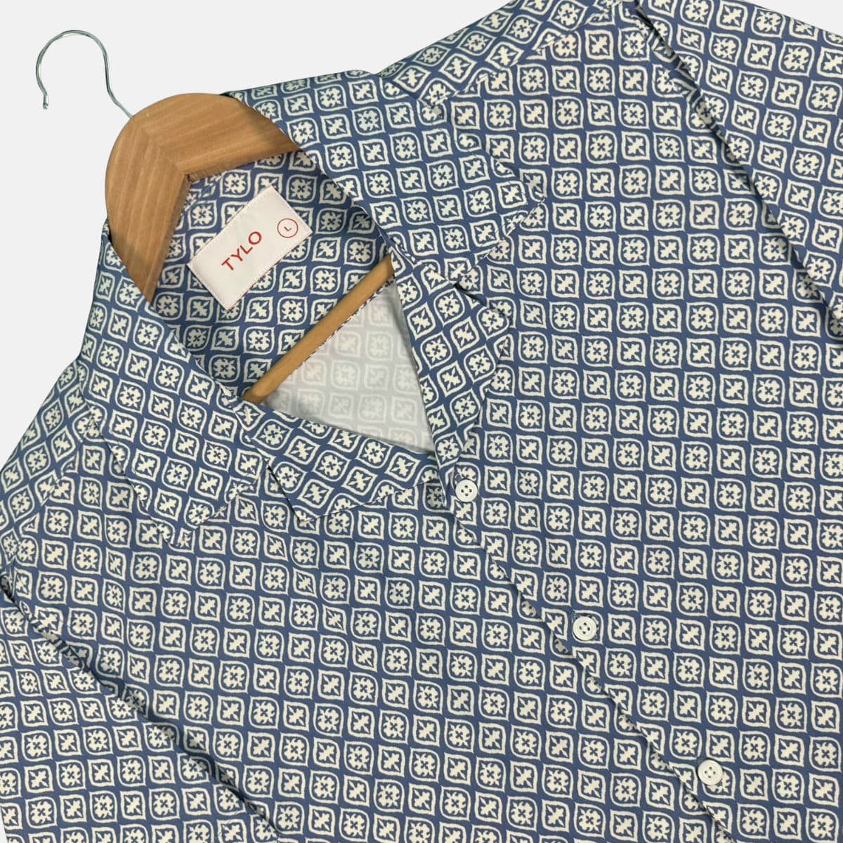 Blue Geometric Cuban Shirt alternate