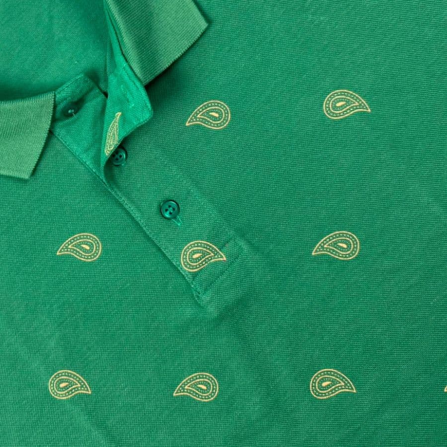 Emerald Paisley Polo T-shirt alternate