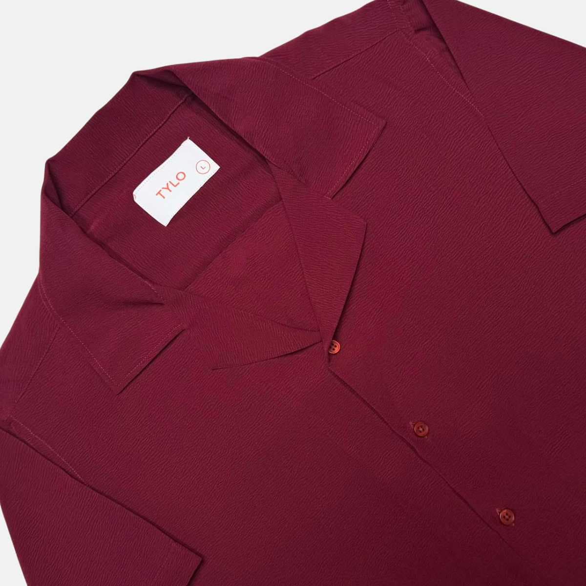 Wine Burgundy Cuban Shirt alternate