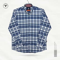Indigo Grid Check Premium Shirt view 0