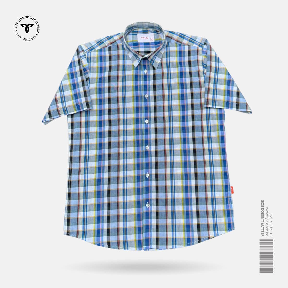 TYLO Half Sleeve Shirt – Blue & Multi-Check