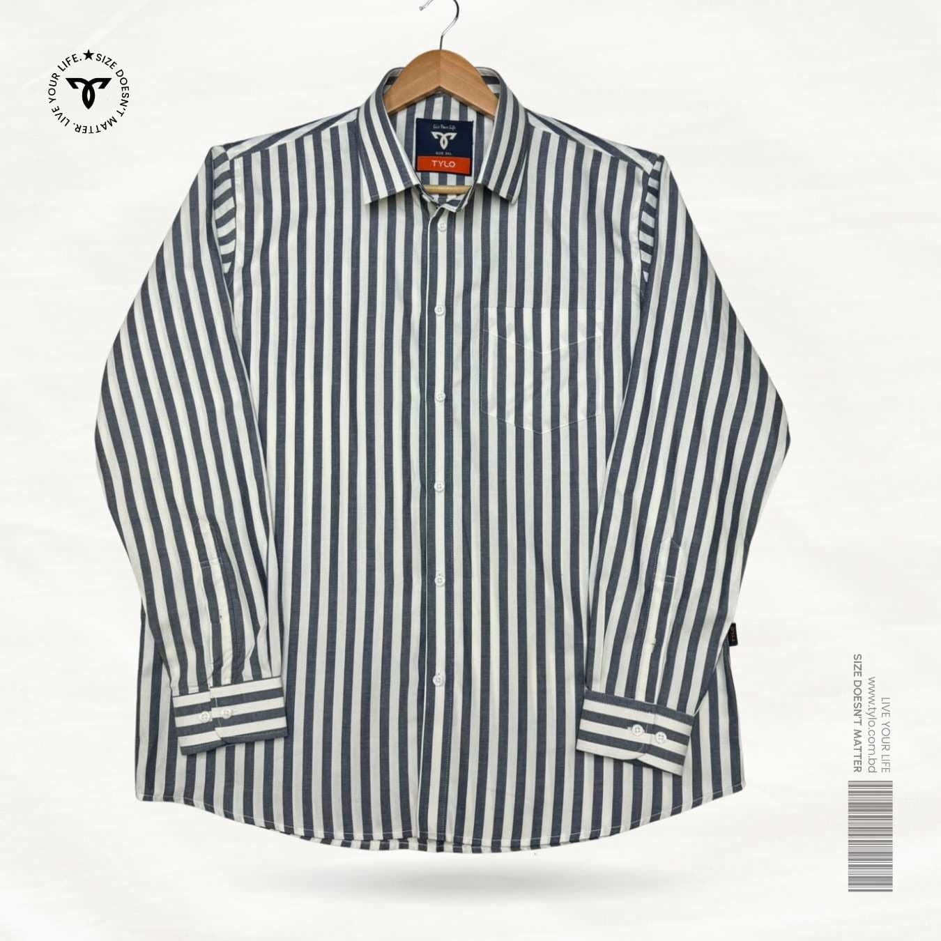 Ash Grey Stripe Premium Shirt