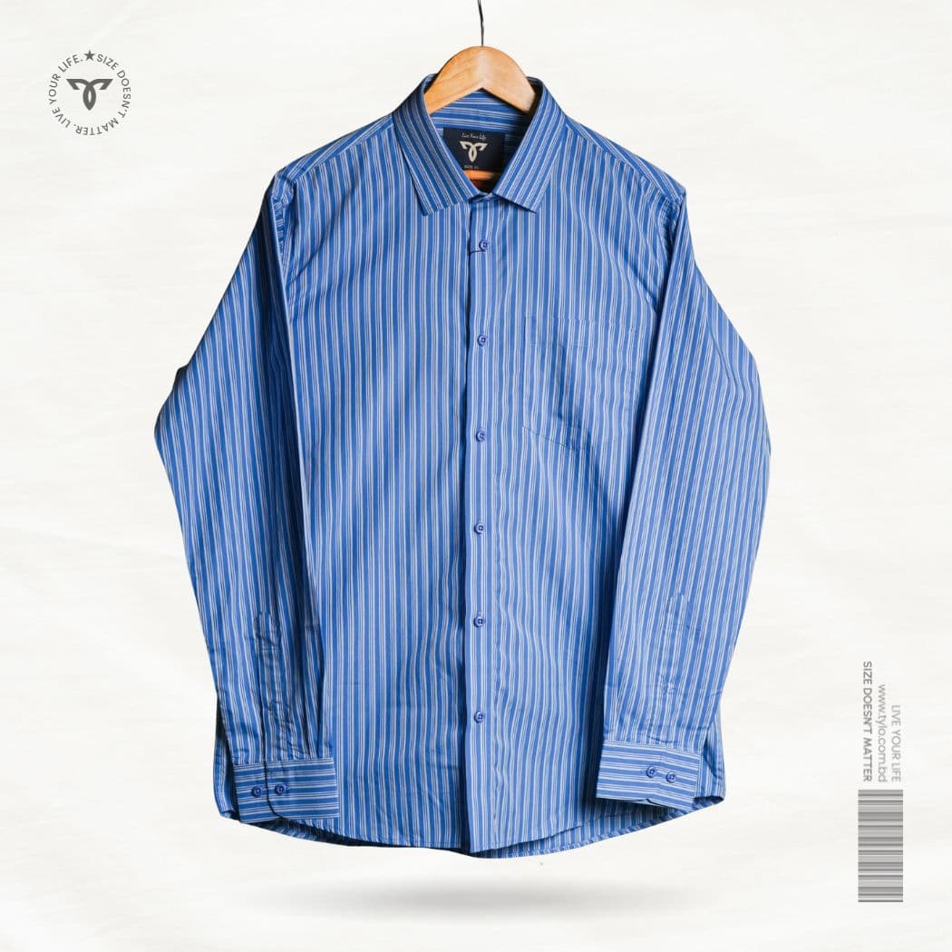 TYLO Premium Sky Blue Fine Stripe Shirt
