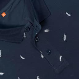 Navy Fern Polo T-shirt view 1
