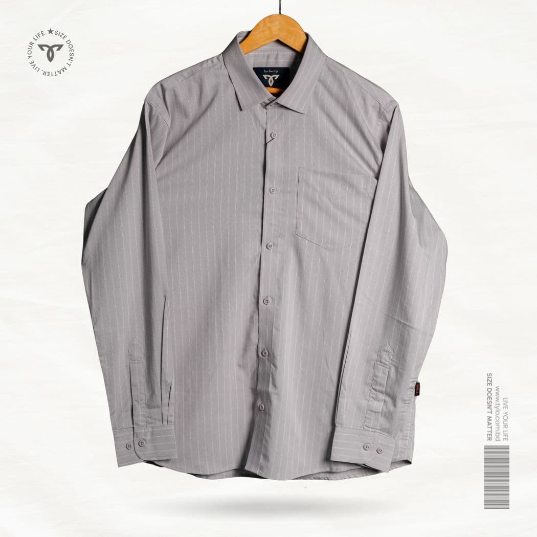 TYLO Premium Ash Grey Pinstripe Shirt