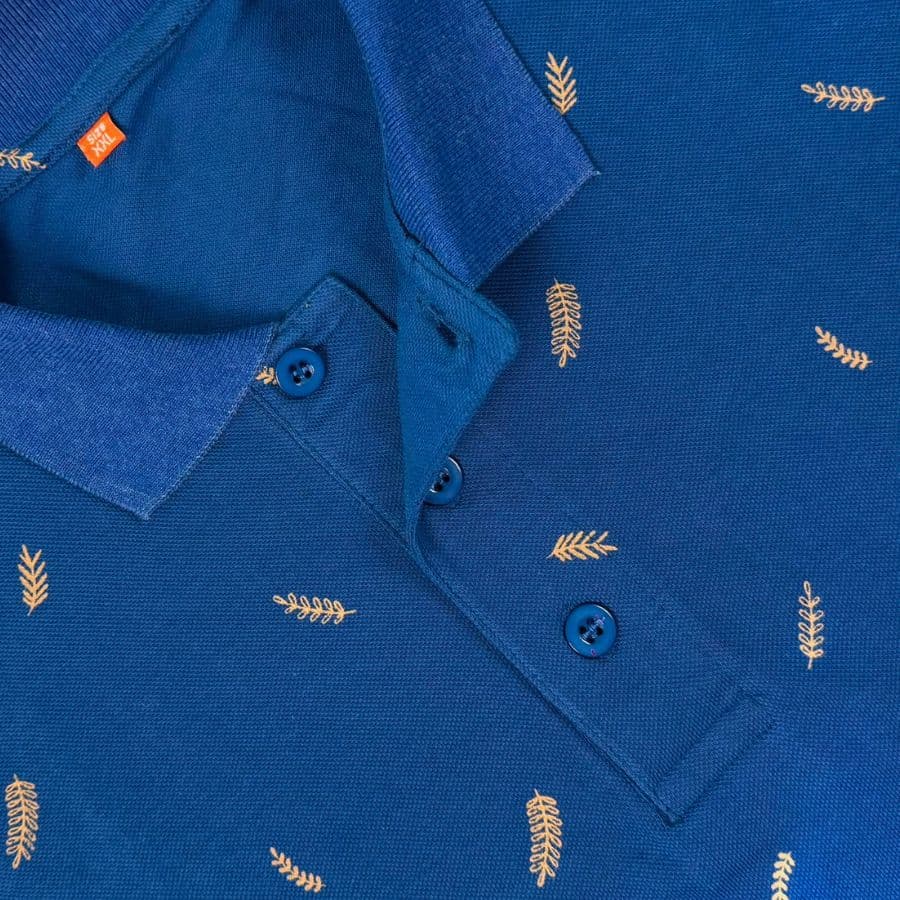 Royal Blue Fern Polo T-shirt alternate