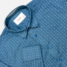 Teal Print Shirt view 1
