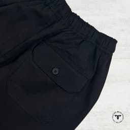 Deep Black Remi Cotton Baggy Trouser view 1