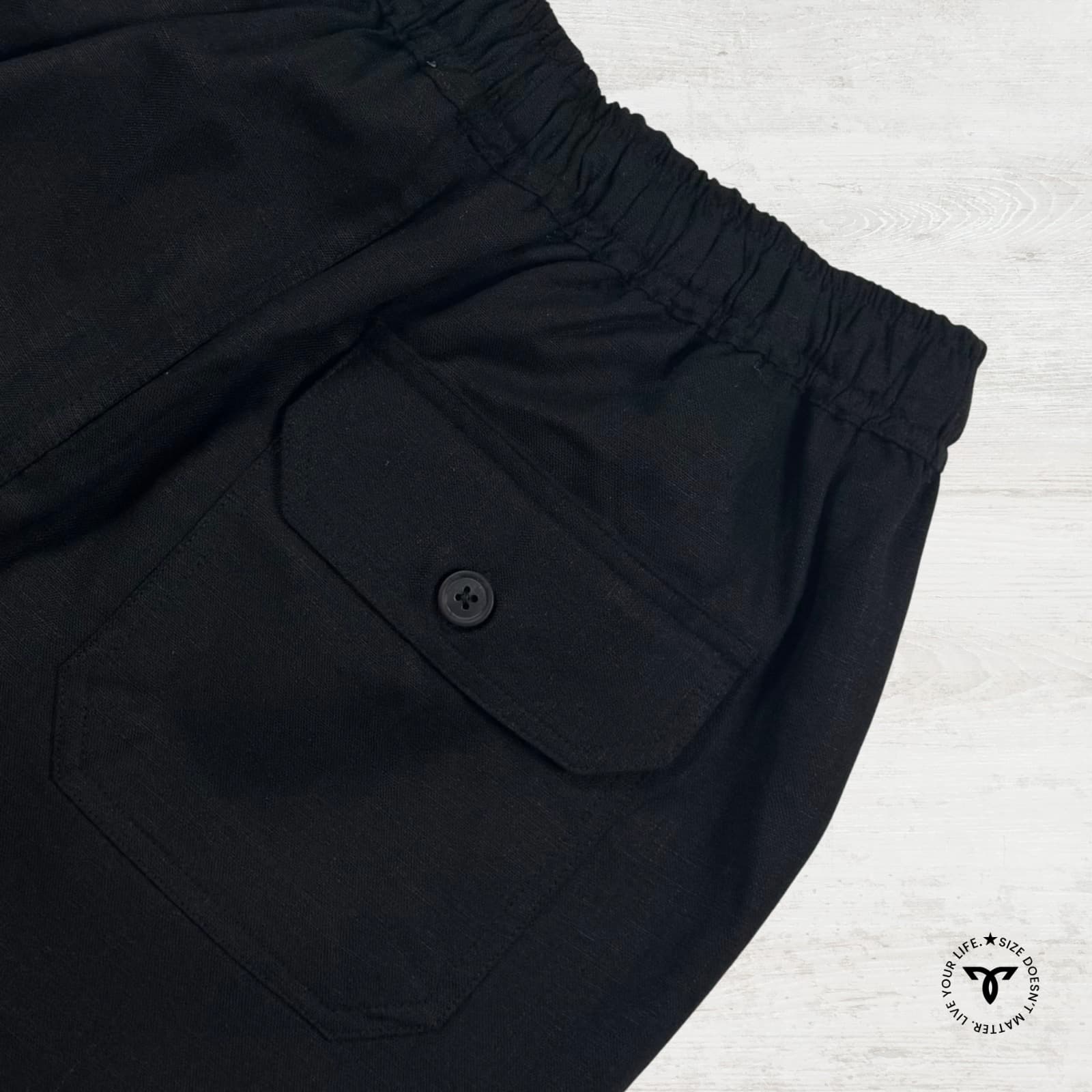 Deep Black Remi Cotton Baggy Trouser alternate