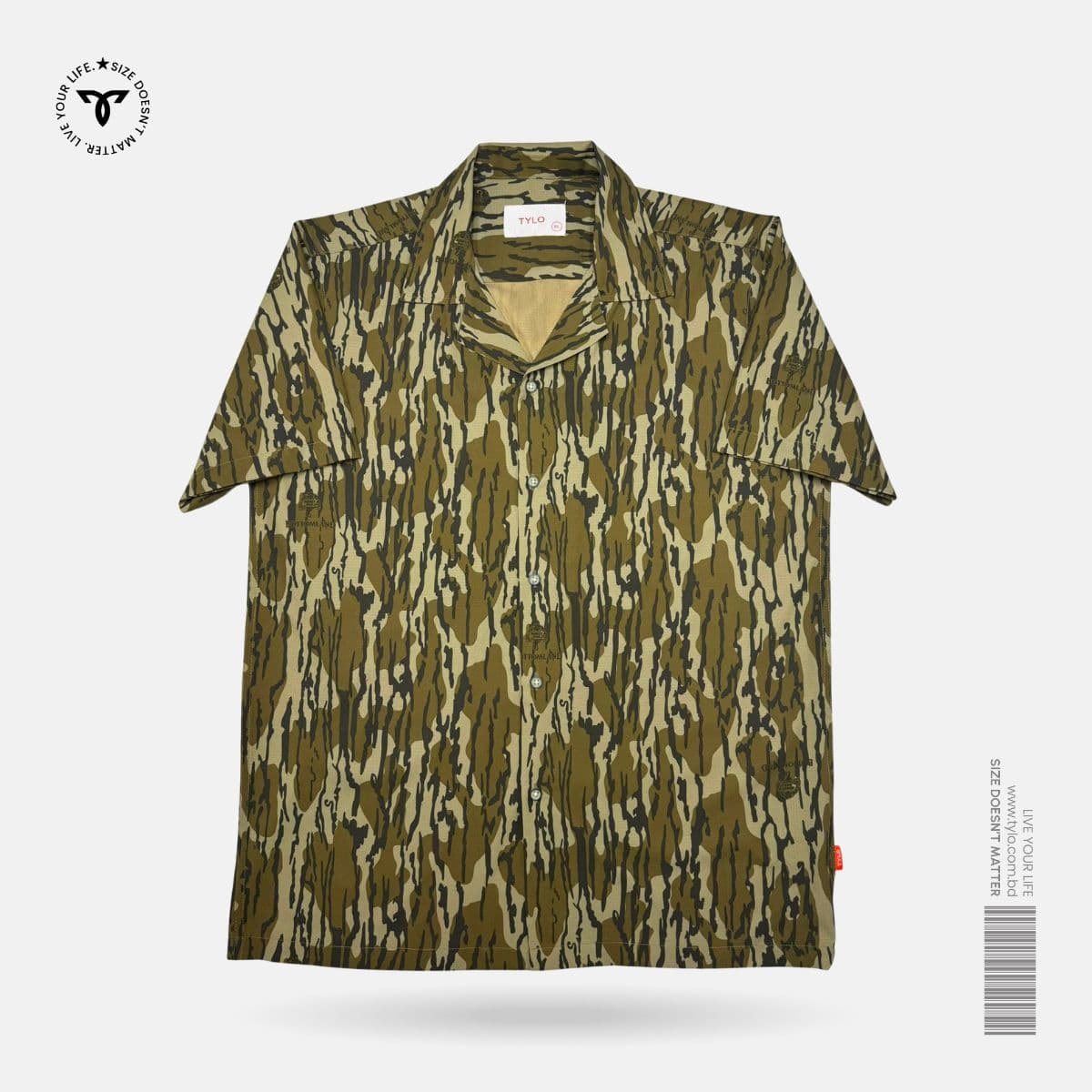 Olive Camo Cuban Shirt