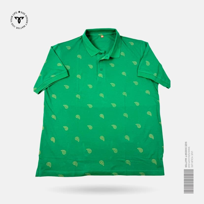 Emerald Paisley Polo T-shirt