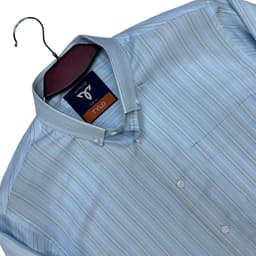 Sky Blue Executive Stripe Premium Shirt view 1