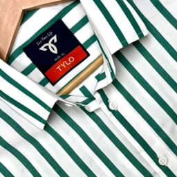 Emerald Stripe White Premium Shirt view 2