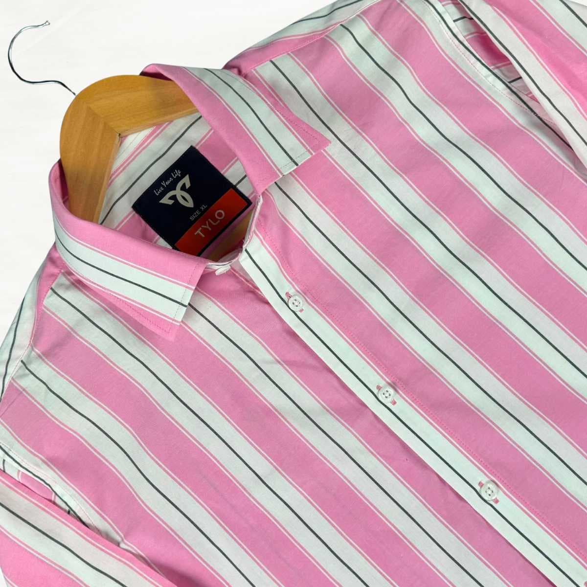Pink and White Block Stripe Shirt alternate