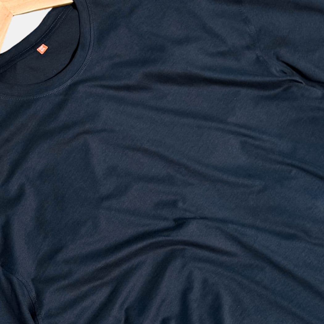 Navy Blue Solid Drop Shoulder T-Shirt alternate