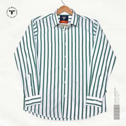 Emerald Stripe White Premium Shirt view 0