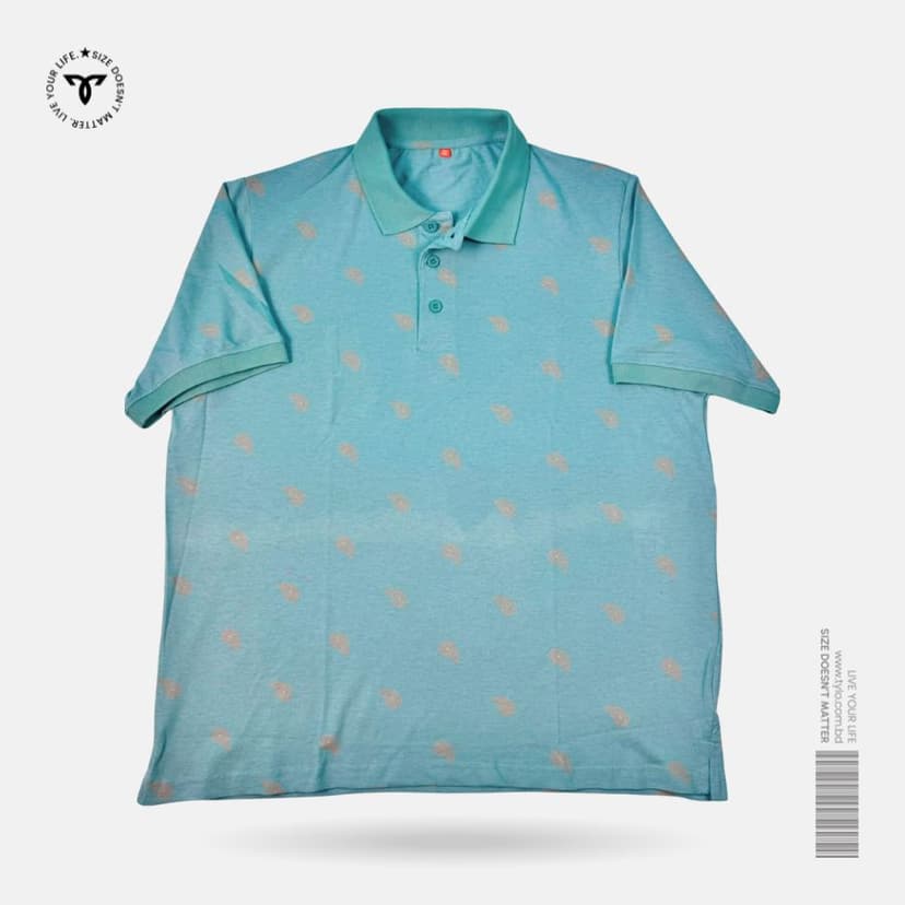 Mint Paisley Polo T-shirt