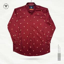 Crimson Paisley Print Premium Shirt view 0