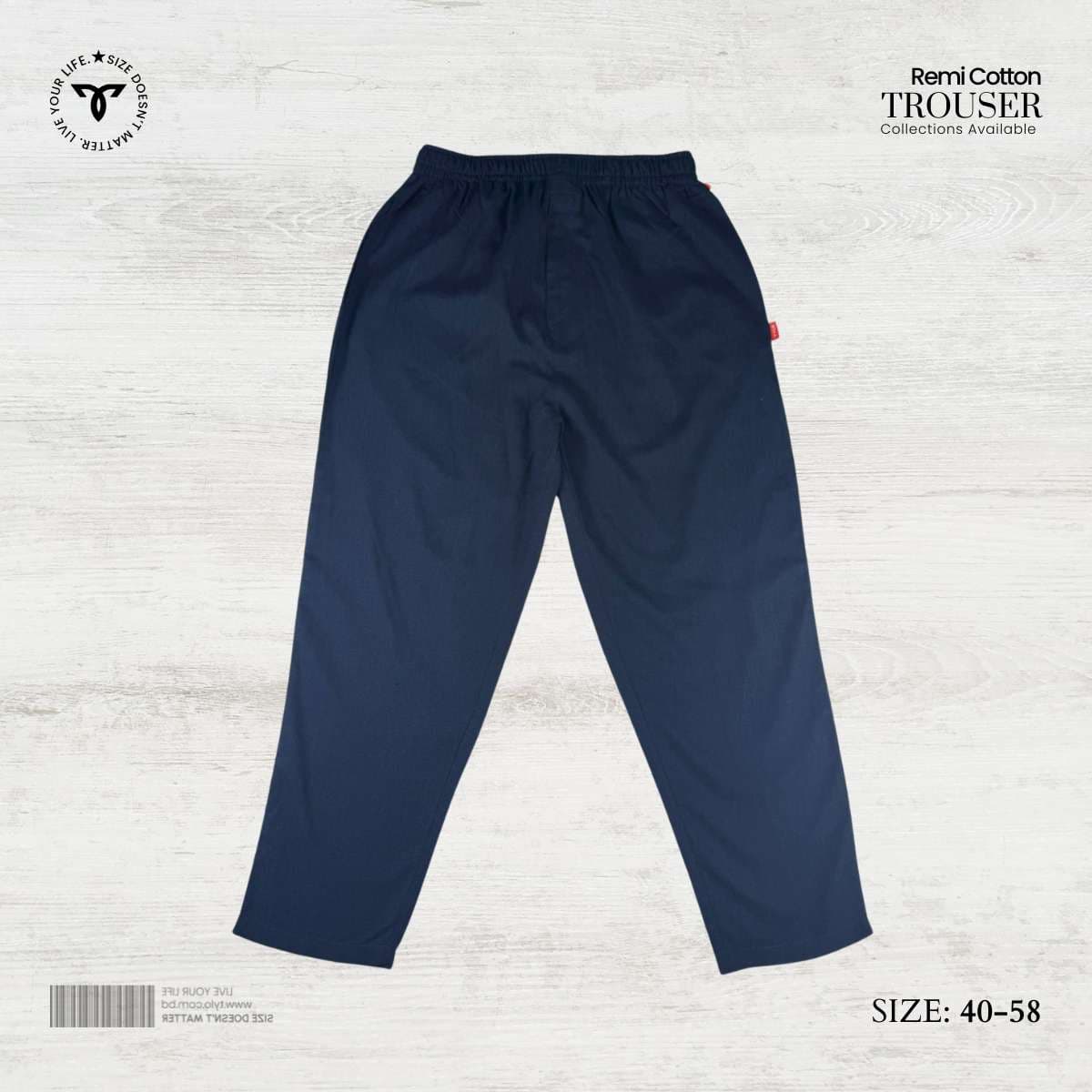 Remi Cotton Relaxed Trouser – Deep Navy