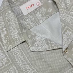 Beige Paisley Cuban Shirt view 2
