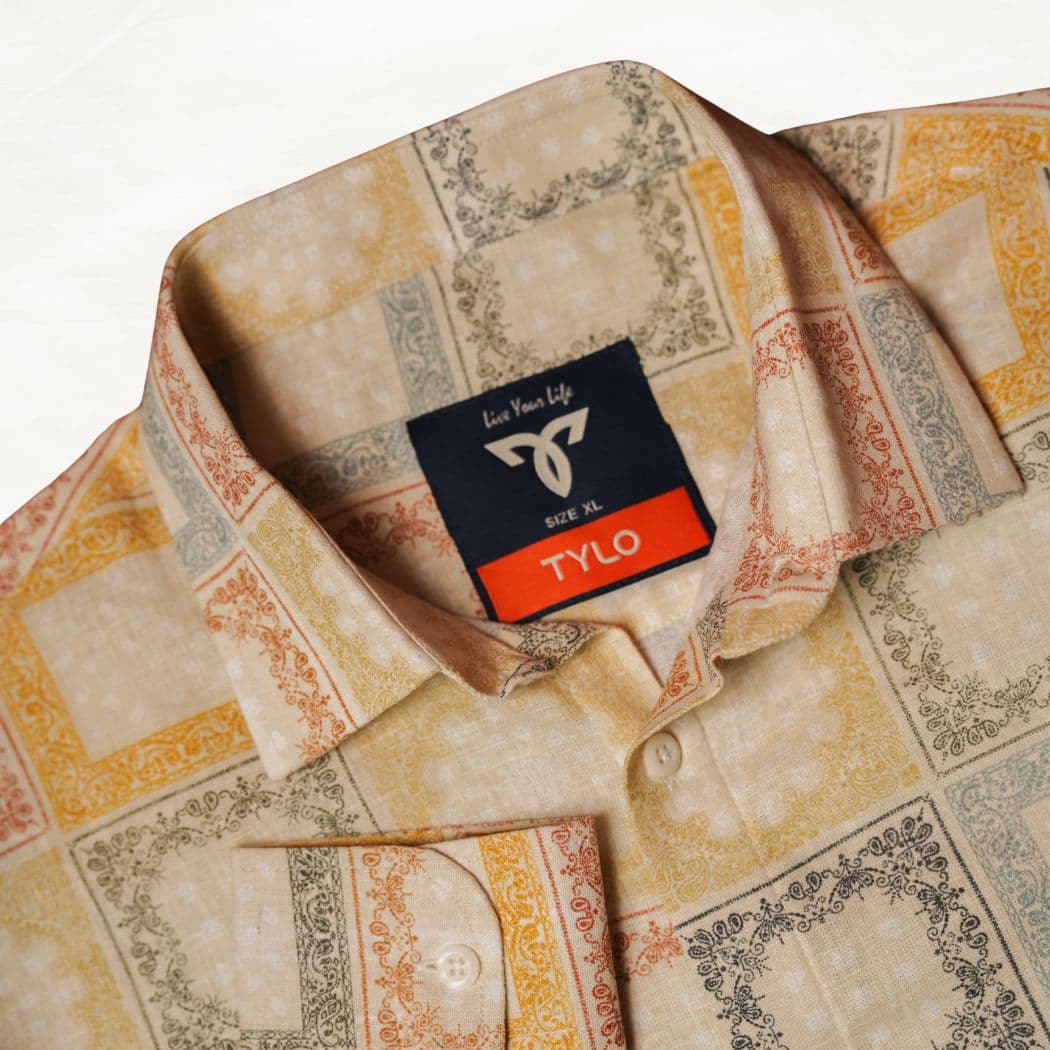 TYLO Premium Vintage Tile Print Full Sleeve Shirt alternate