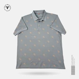 Slate Grey Paisley Polo T-shirt view 0