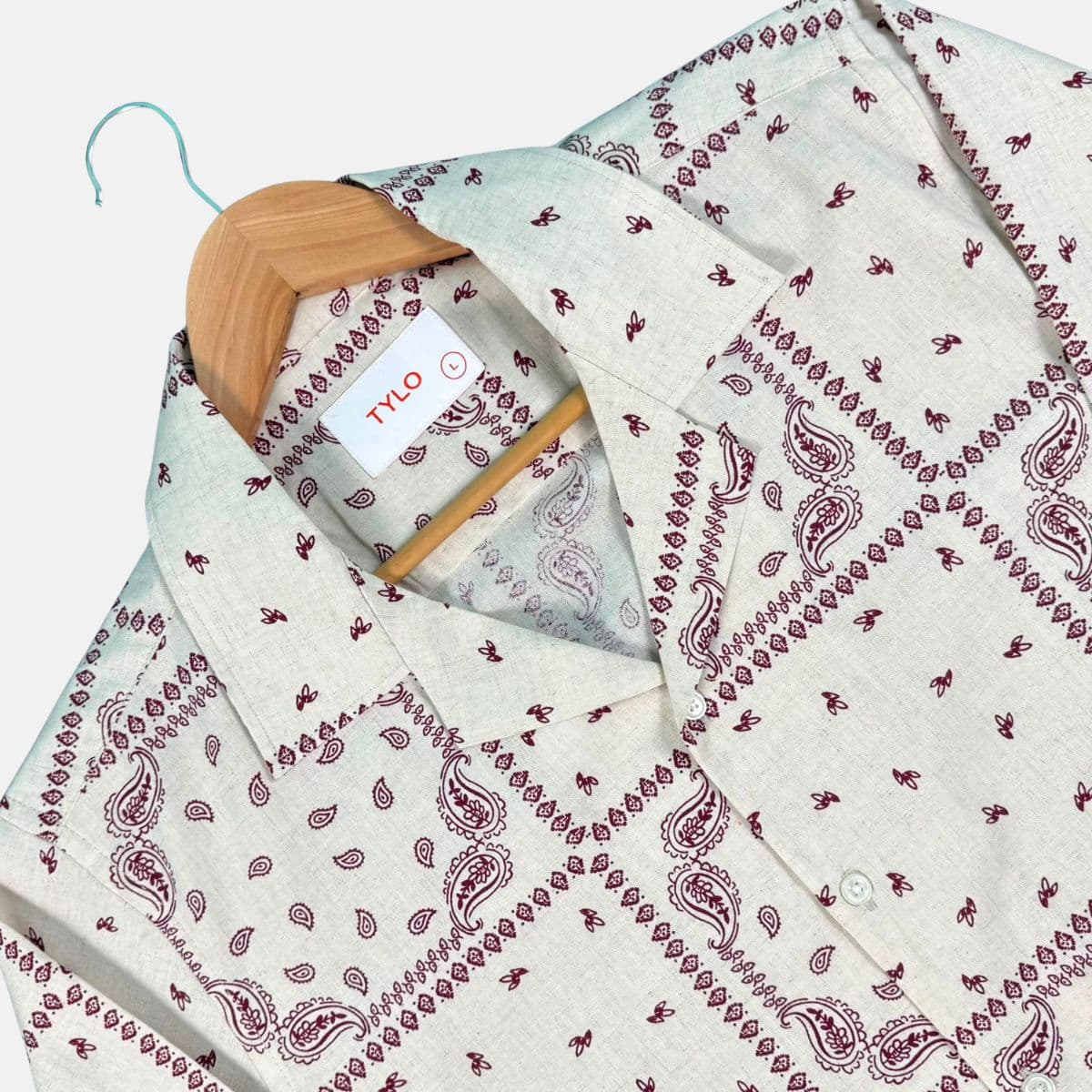 Beige Bandana Print CUBAN SHIRT alternate