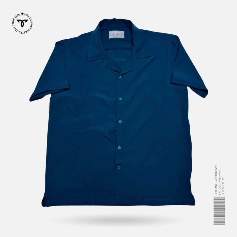 Ocean Teal Cuban Shirt