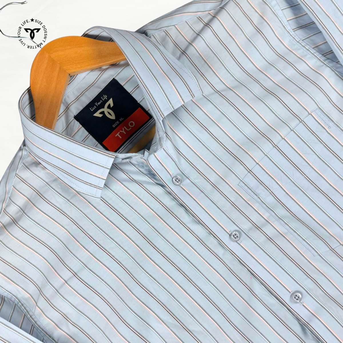 Soft Light Blue Multi-Stripe Shirt alternate
