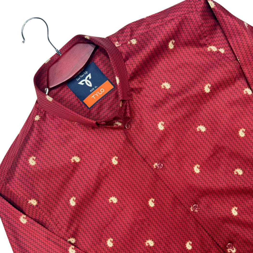 Crimson Paisley Print Premium Shirt alternate