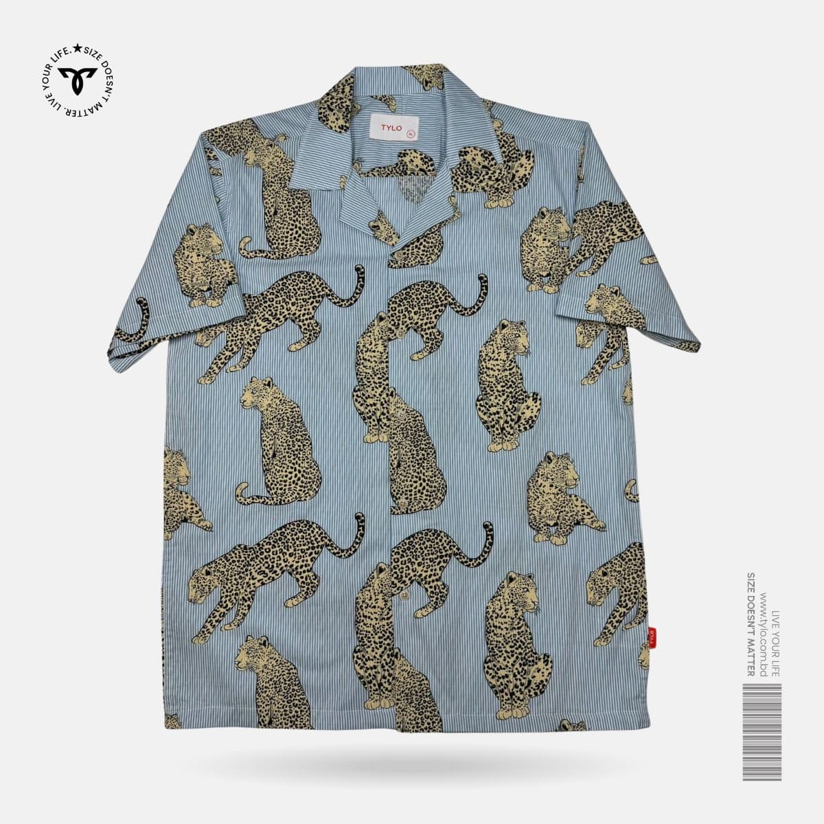Sky Leopard Cuban Shirt